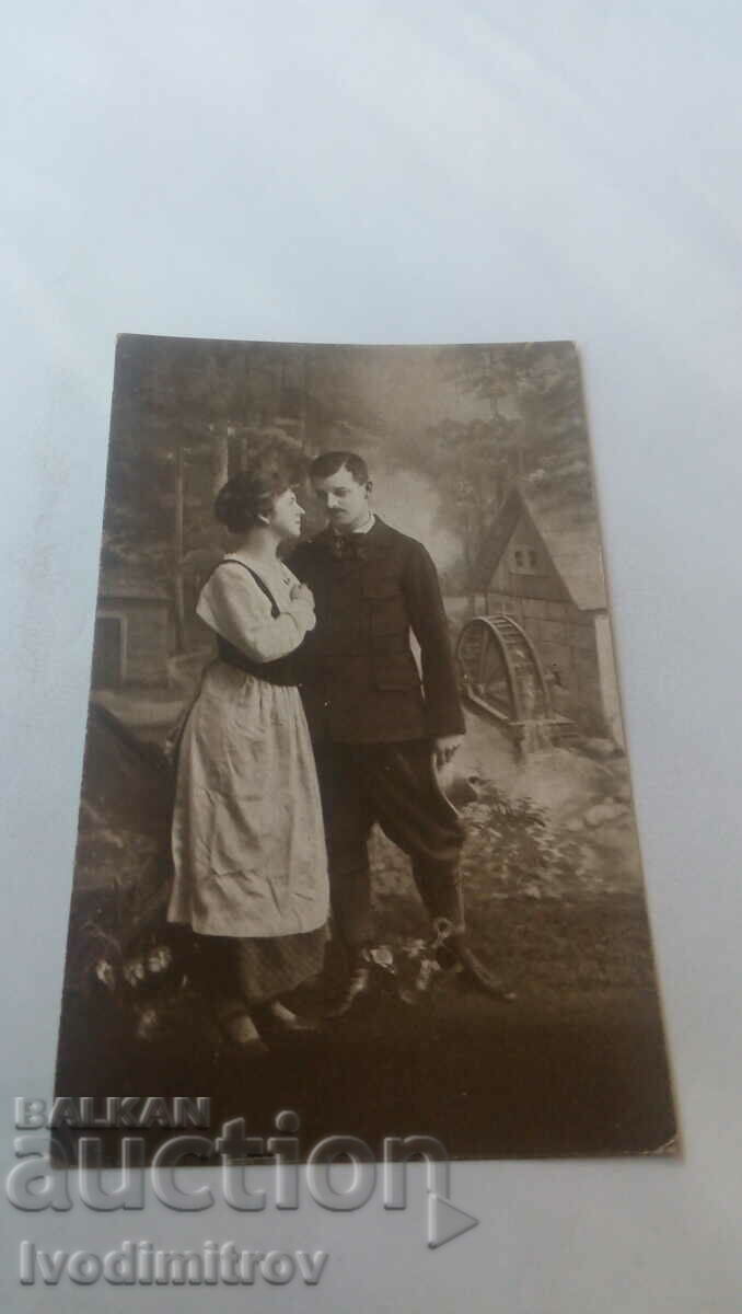 Postcard Man and woman