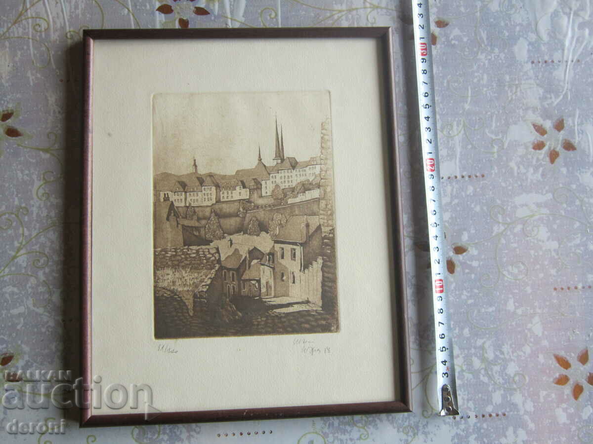 Great painting etching engraving signed 12 with price 70.00 BGN | € 35.79 Great painting etching engraving signed 12 with price 70.00 BGN | € 35.79