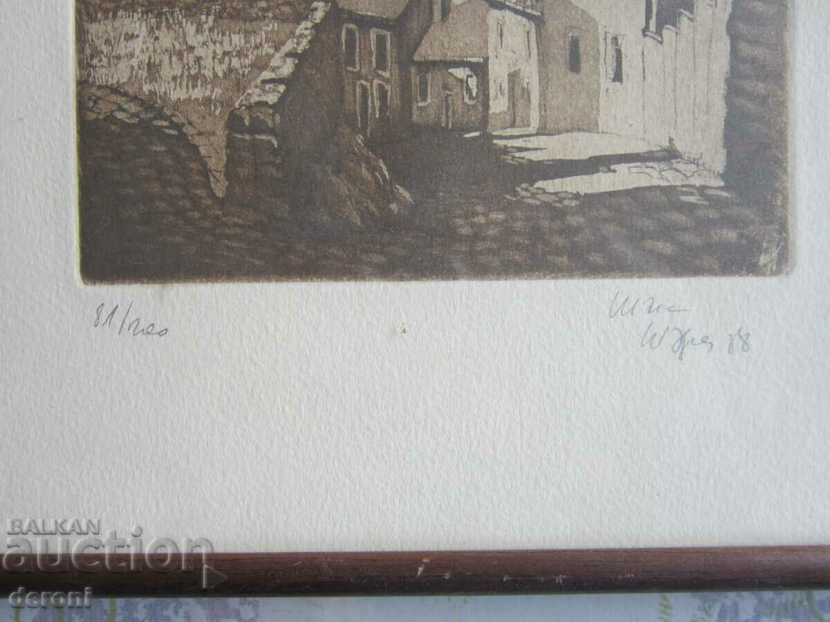 Great painting etching engraving signed 12 - 5 Great painting etching engraving signed 12 - 5