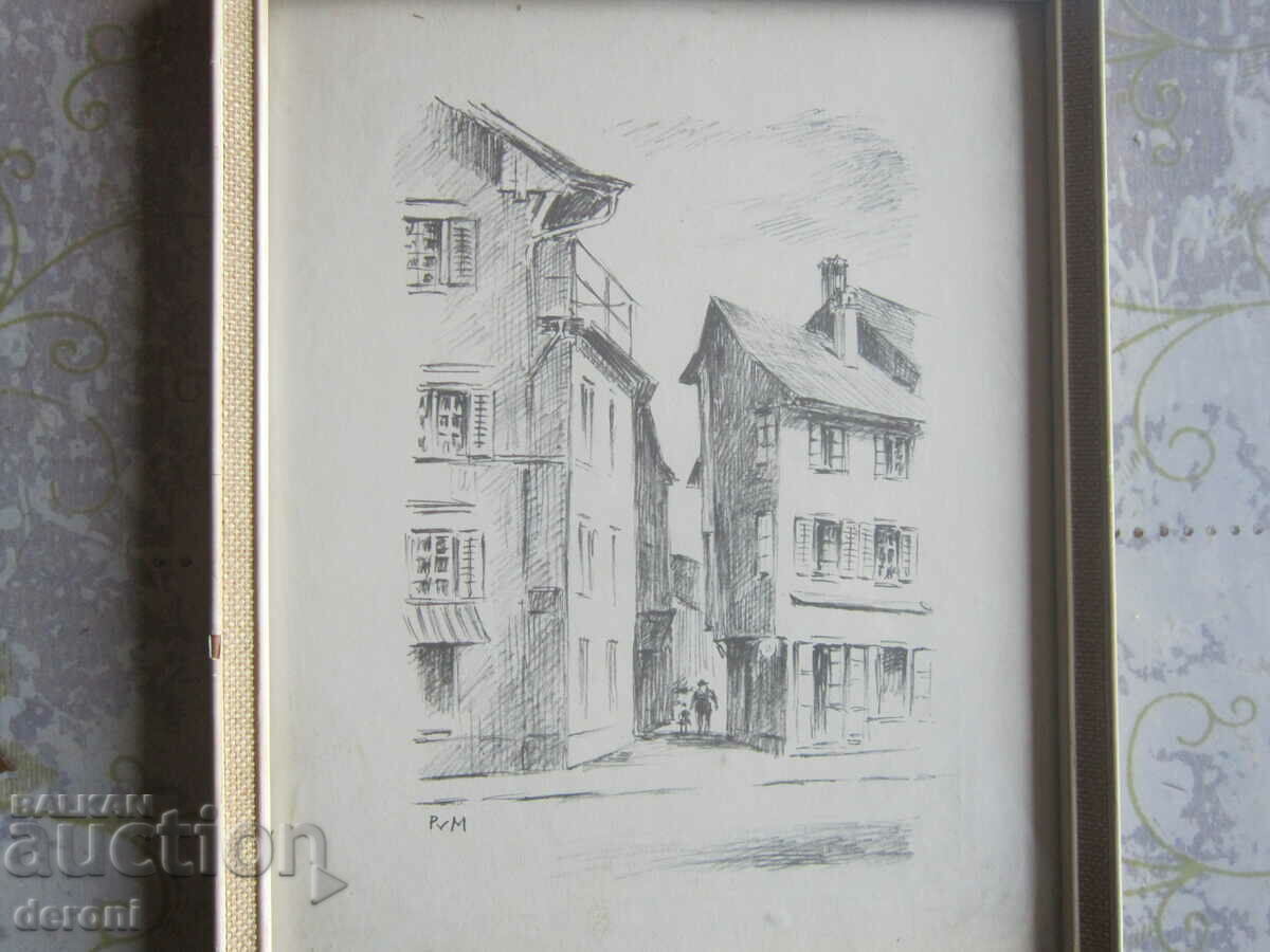 Доставка на Страхотна картина офорт гравюра подписана 14 Доставка на Страхотна картина офорт гравюра подписана 14