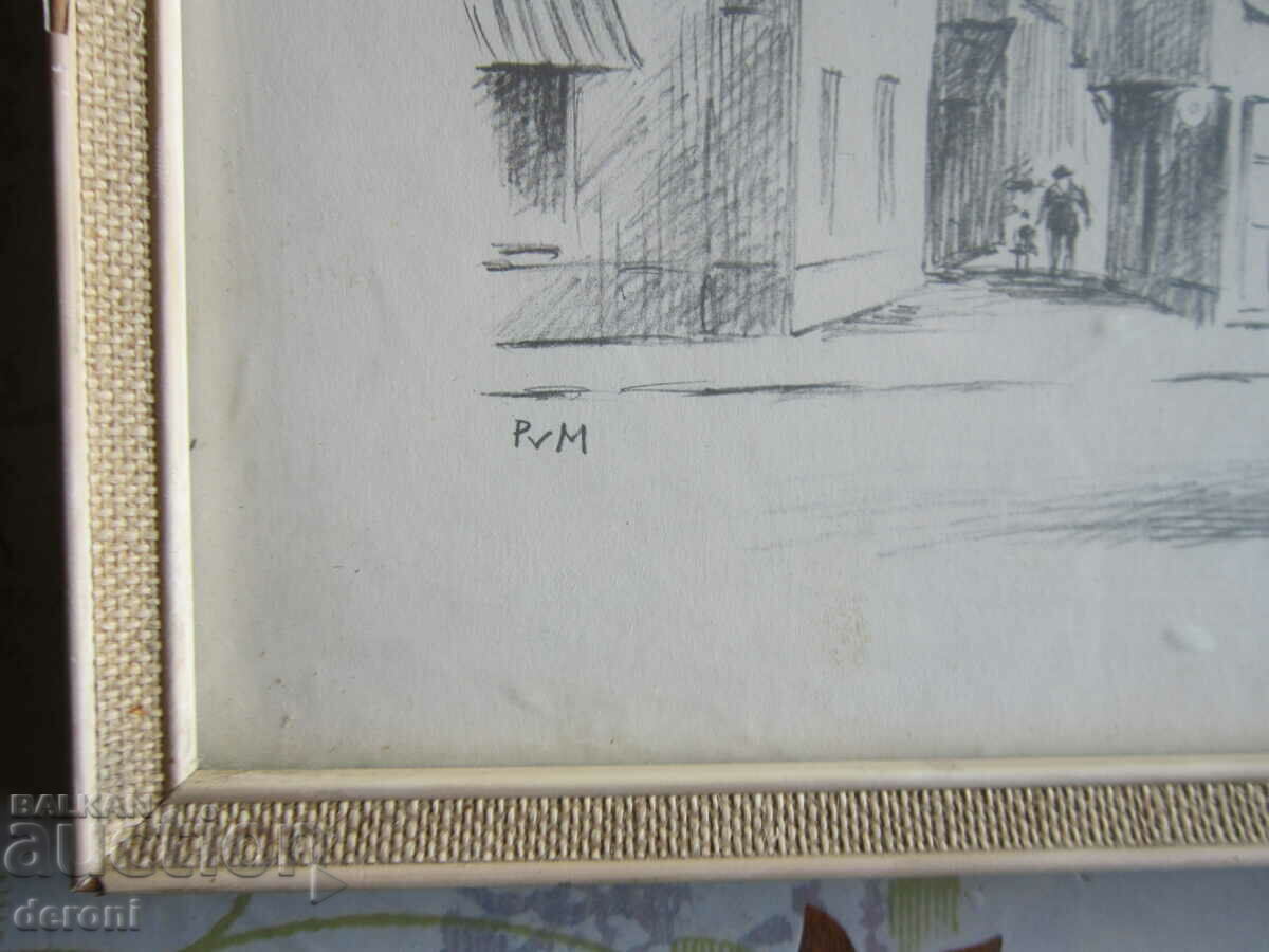 Страхотна картина офорт гравюра подписана 14 - 5 Страхотна картина офорт гравюра подписана 14 - 5