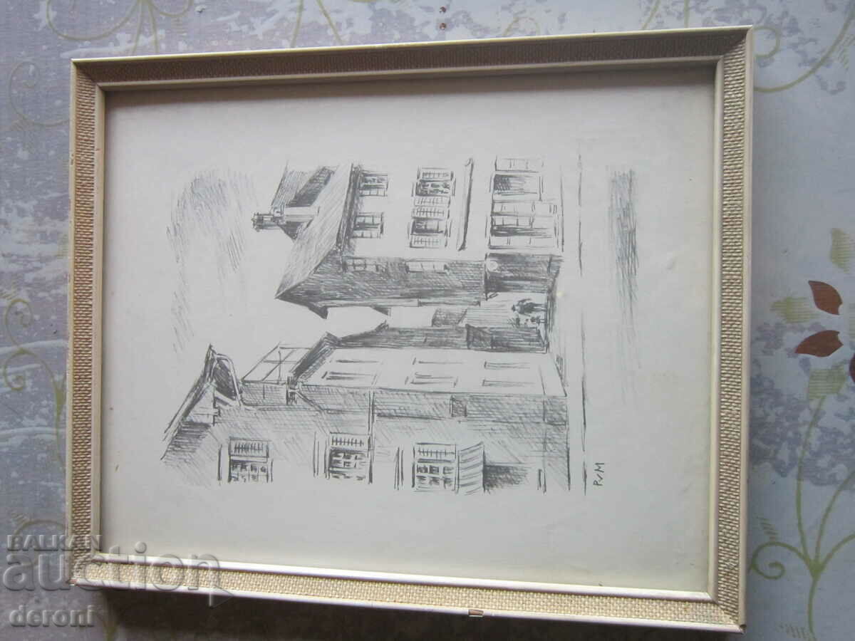 Страхотна картина офорт гравюра подписана 14 - 7 Страхотна картина офорт гравюра подписана 14 - 7