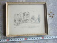 Great picture graphics etching engraving signed 15