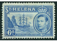 ST HELENA 1938-44 6d γαλάζιο SG136 mint MH