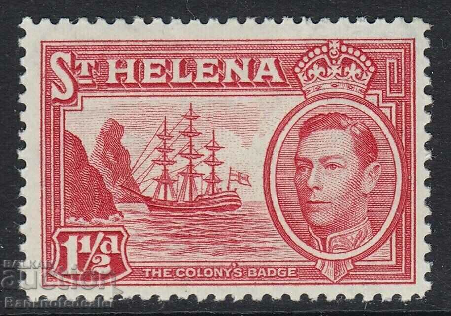 ST HELENA 1938-44 SG133 1½d SCARLET MOUNTED MINT