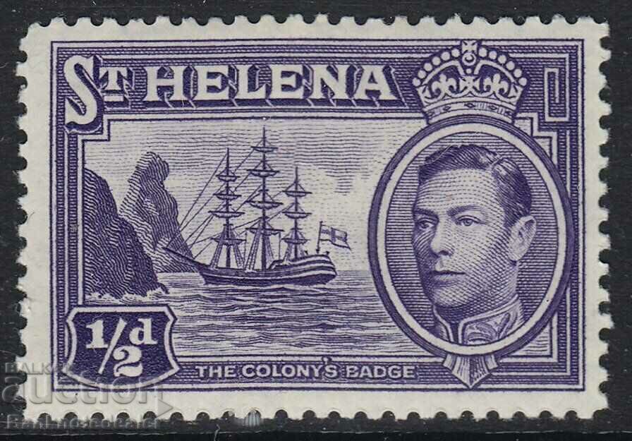 ST HELENA 1938-44 SG131 1-2d VIOLET MOUNTED MINT