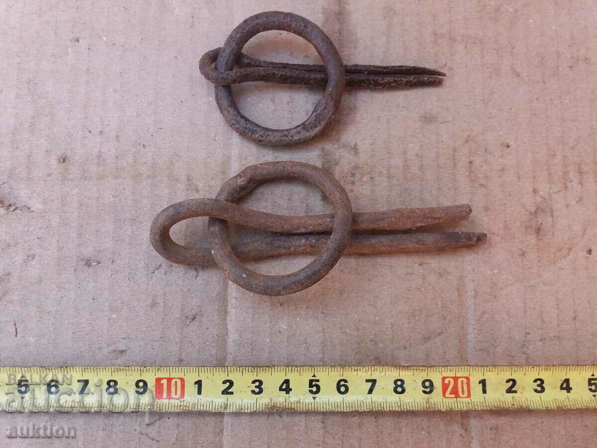 SET OF FORGED RINGS, GATE LOCKS - CRANE - 5