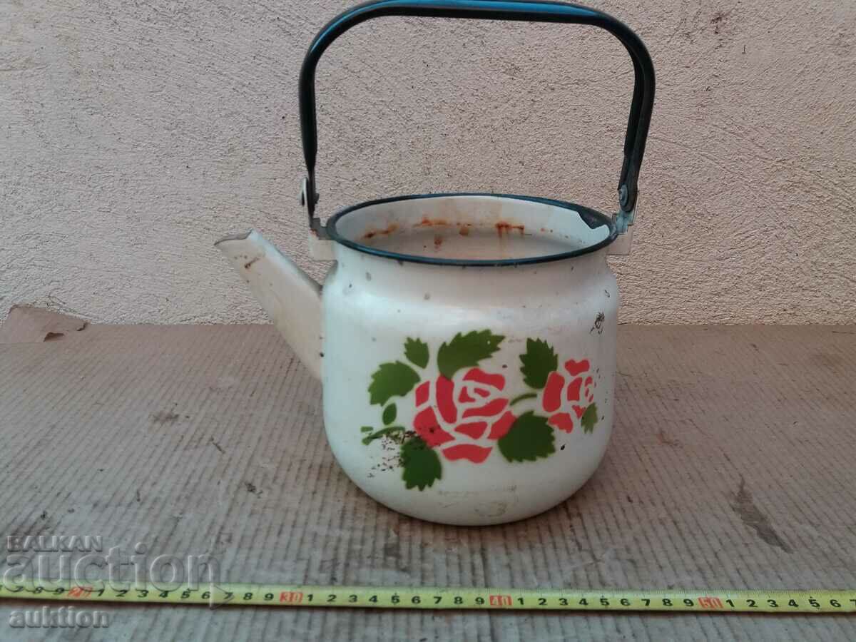 MASSIVE KETTLE - ENAMELED SOC. FOR DECORATION POT with price 3.99 BGN | € 2.04 MASSIVE KETTLE - ENAMELED SOC. FOR DECORATION POT with price 3.99 BGN | € 2.04