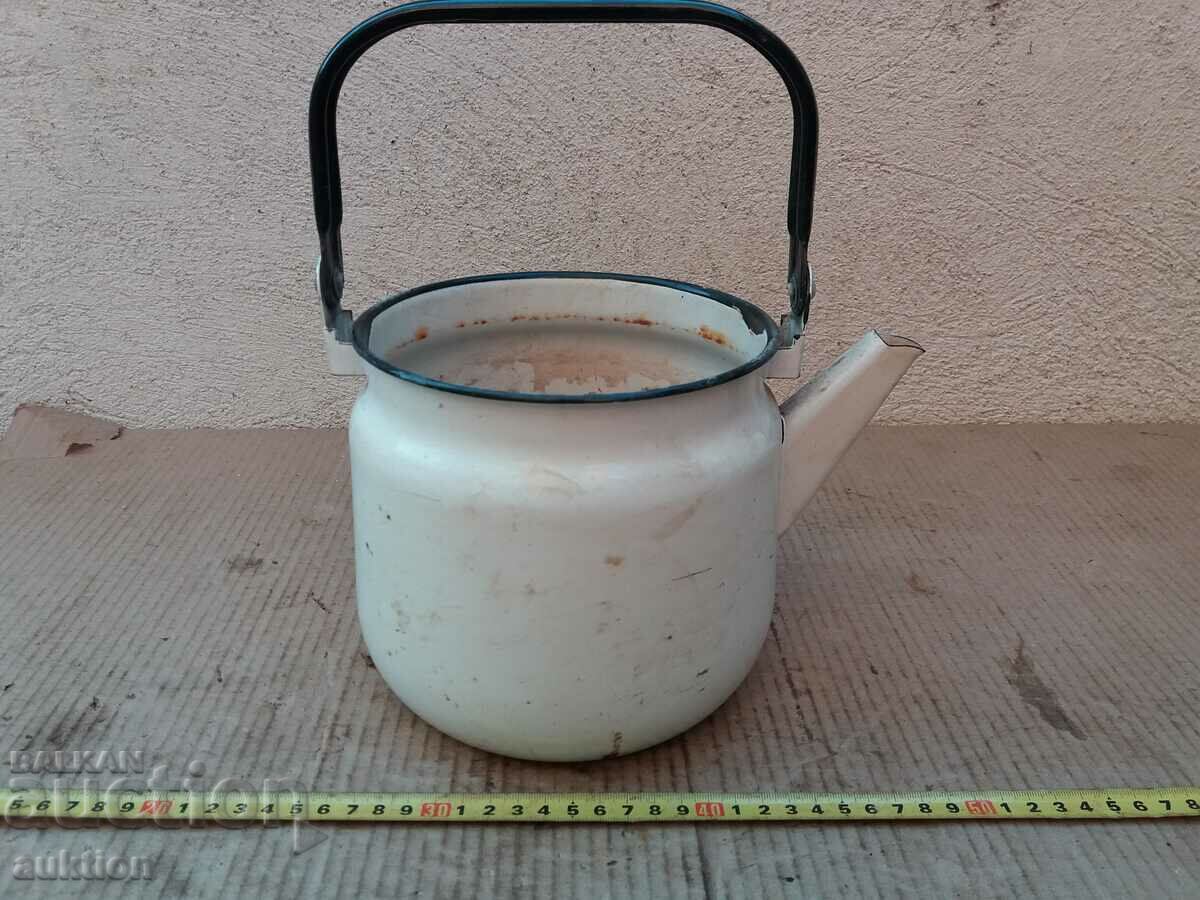 Auction MASSIVE KETTLE - ENAMELED SOC. FOR DECORATION POT Auction MASSIVE KETTLE - ENAMELED SOC. FOR DECORATION POT