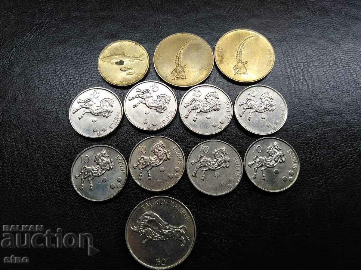12 COINS OF SLOVENIA-1997,1999,2000,2003,2004, coin, lot - 6 12 COINS OF SLOVENIA-1997,1999,2000,2003,2004, coin, lot - 6