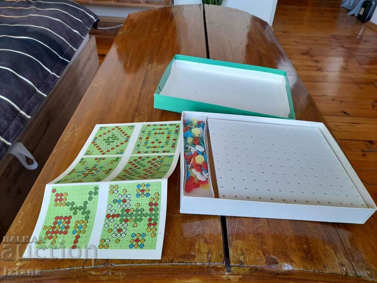 Auction Old children's game Mosaic with flowers Auction Old children's game Mosaic with flowers