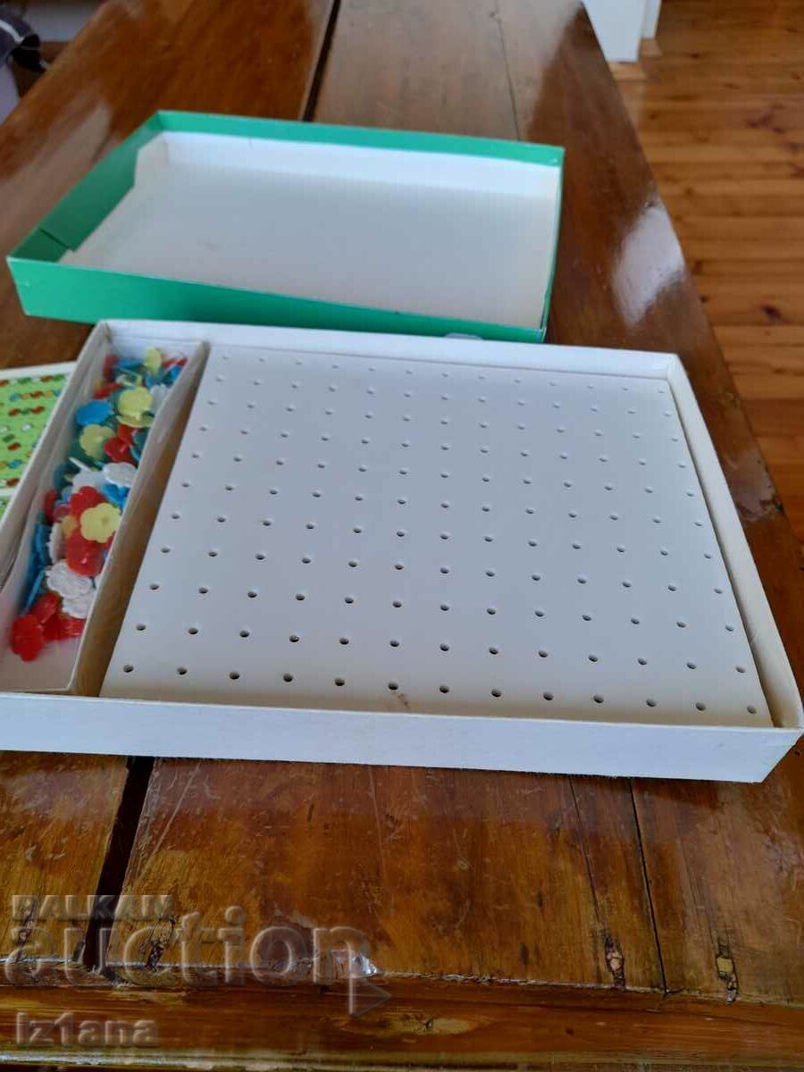 Old children's game Mosaic with flowers - 5 Old children's game Mosaic with flowers - 5