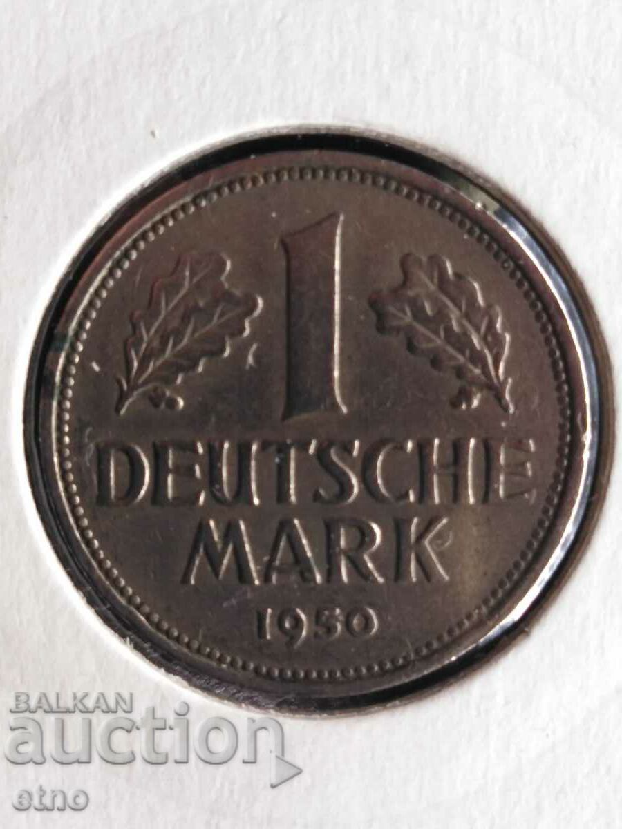 1 DEUTSCHE MARK 1950 F, 1 германска марка