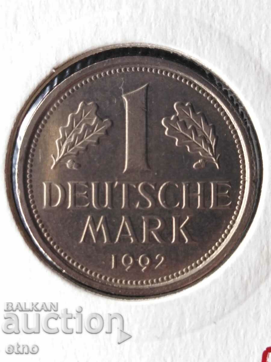 1 DEUTSCHE MARK 1992 F, 1 marcă germană