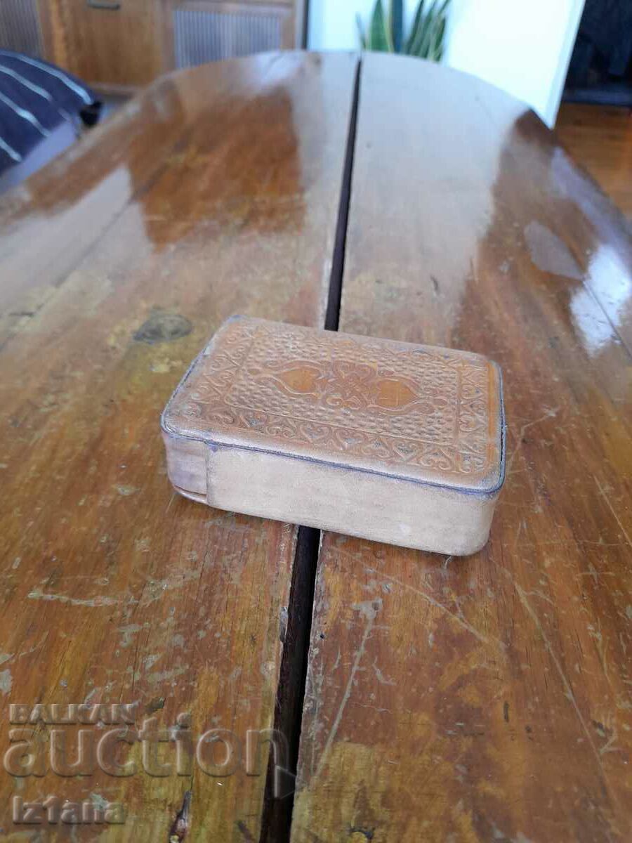 Old leather card case Old leather card case