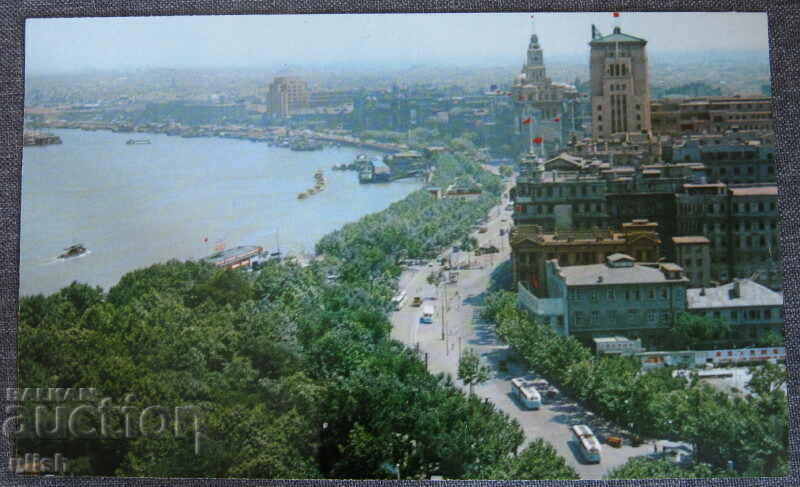 Φωτογραφία της οδού Κίνας του 1950 στον ποταμό Huangpu της Σαγκάης
