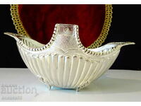 Посребрена фруктиера,гондола 540 гр.