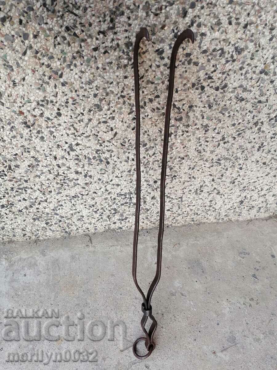 Old dilaf, tongs, wrought iron for oven - 6