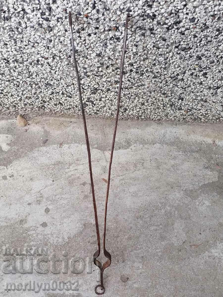 Παλιό ντιλάφι, λαβίδα, σφυρήλατο σίδερο για φούρνο - 5