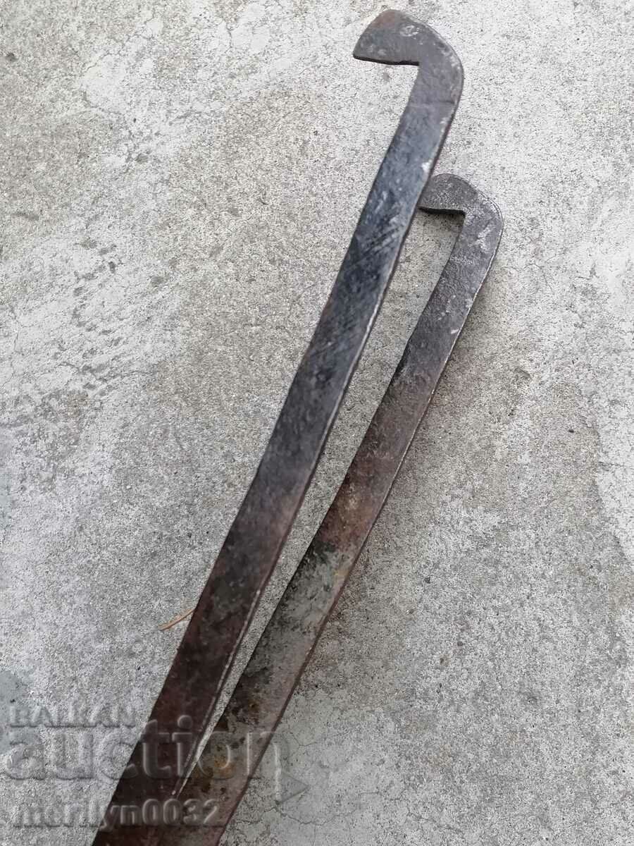 Παλιό ντιλάφι, λαβίδα, σφυρήλατο σίδερο για φούρνο - 7