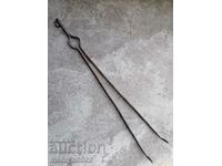 Old dilaf, tongs, wrought iron for oven