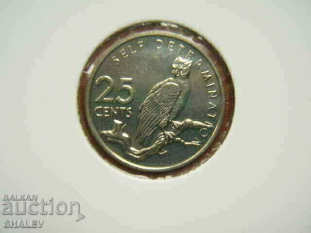 25 Cents 1978 Guyana - Unc with price 7.89 BGN | € 4.03 25 Cents 1978 Guyana - Unc with price 7.89 BGN | € 4.03