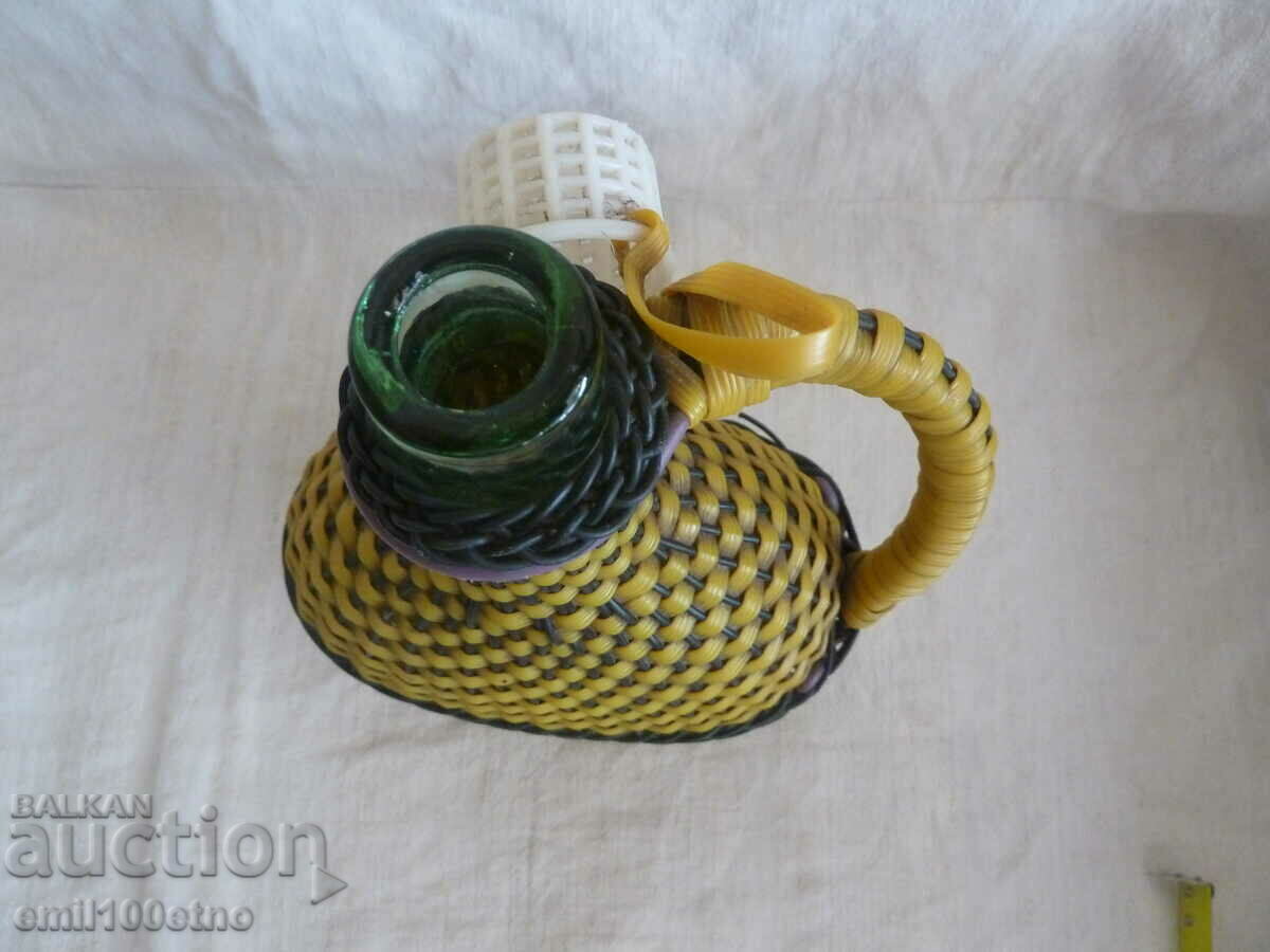 Auction Bottle - damajana with braid Auction Bottle - damajana with braid