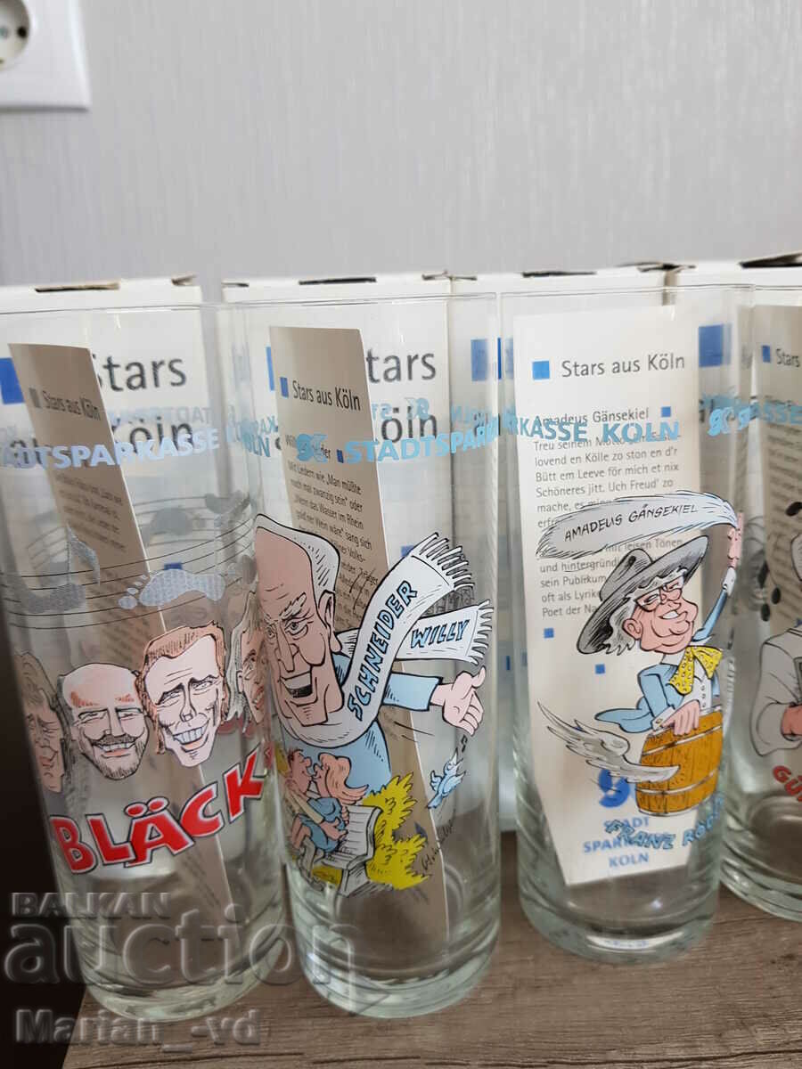 Delivery of Old German glass collectible cups -12 pieces Delivery of Old German glass collectible cups -12 pieces