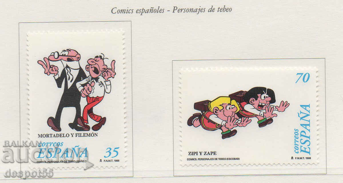 1998. Spania. Personaje de benzi desenate.