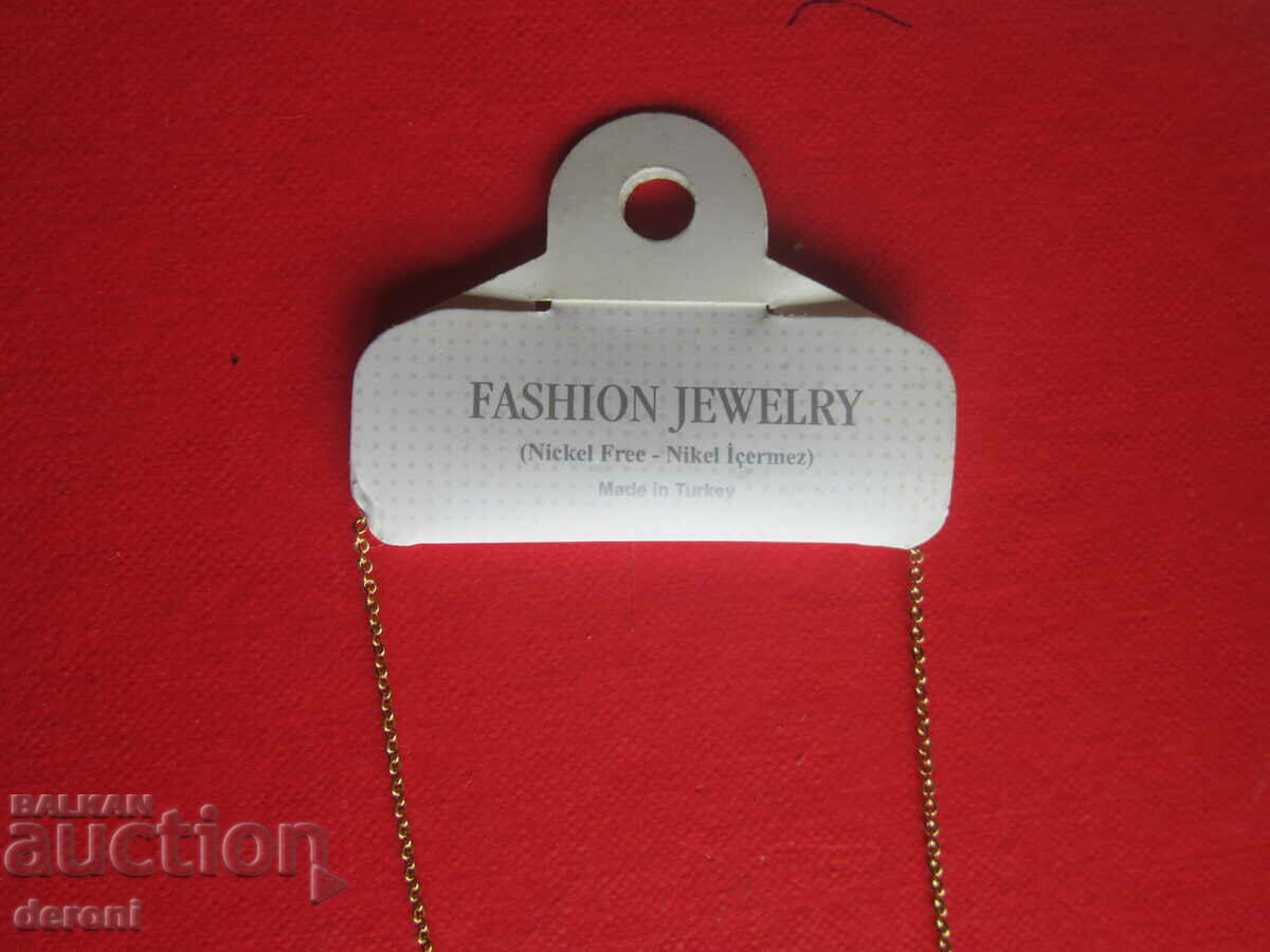 Невероятно позлатено колие с камък 3 - 5