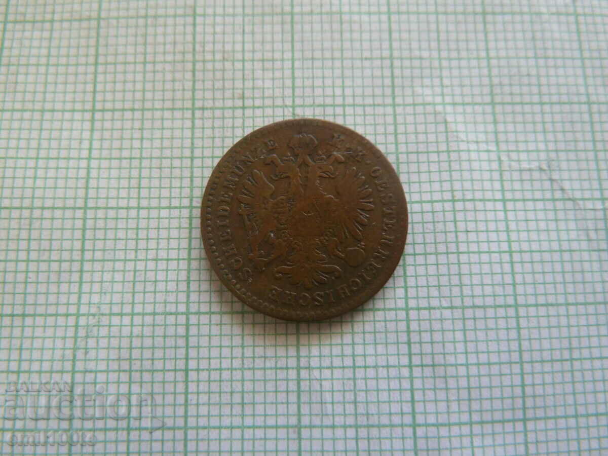 Παράδοση 1 Kreuzer 1859 E έτος Αυστρία Παράδοση 1 Kreuzer 1859 E έτος Αυστρία