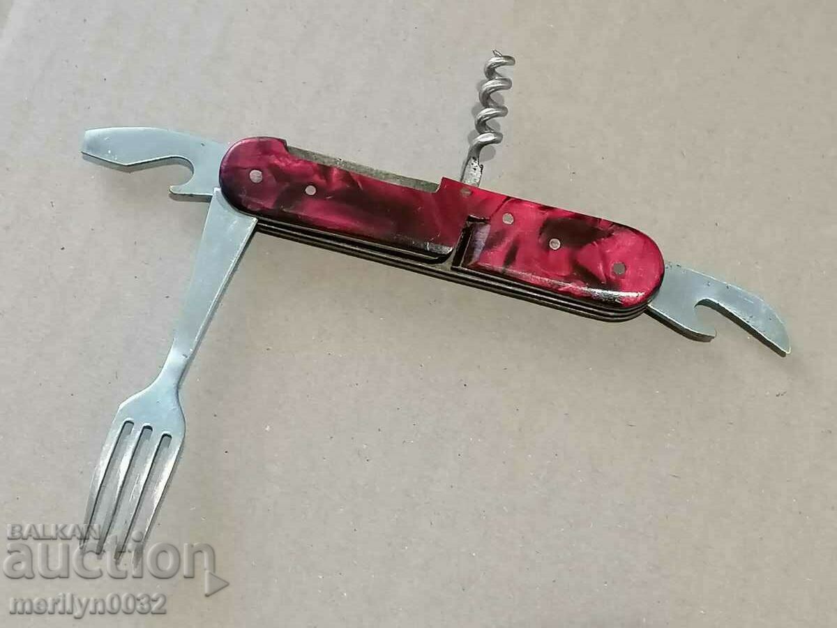 Old social knife, knife, knife, fork, corkscrew, awl NRB
