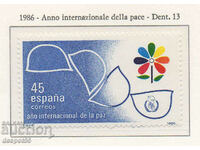 1986. Spania. Anul Internațional al Păcii.
