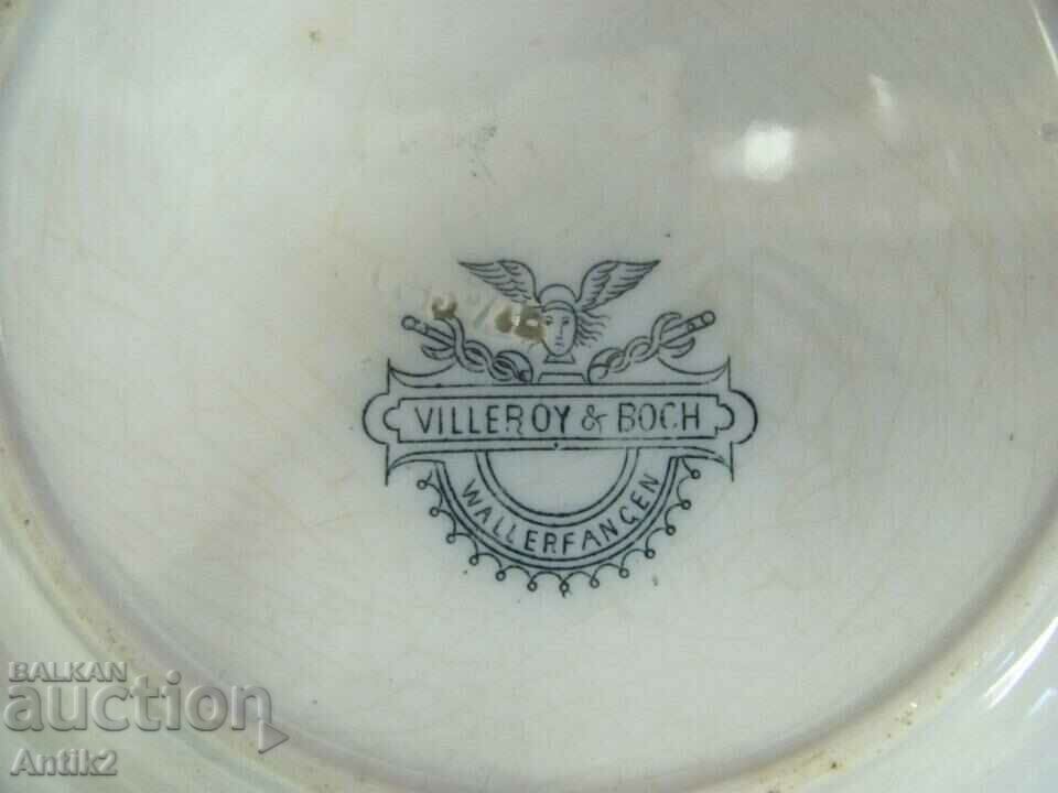 19th century Antique- VILLEROY BOCH Porcelain Plate Germany - 5 19th century Antique- VILLEROY BOCH Porcelain Plate Germany - 5