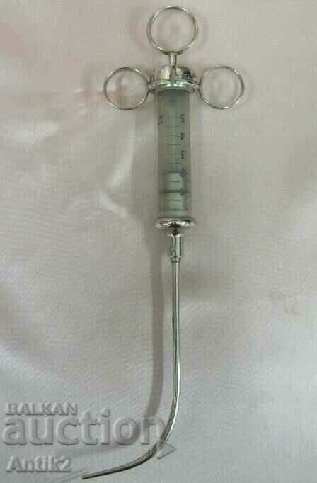 Delivery of 19th Century Antique Medical Glass Syringe Delivery of 19th Century Antique Medical Glass Syringe