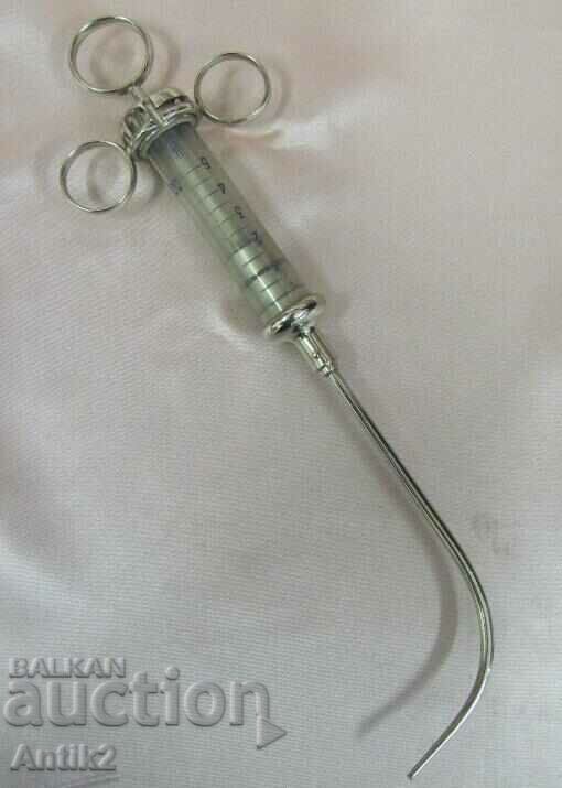 19th Century Antique Medical Glass Syringe