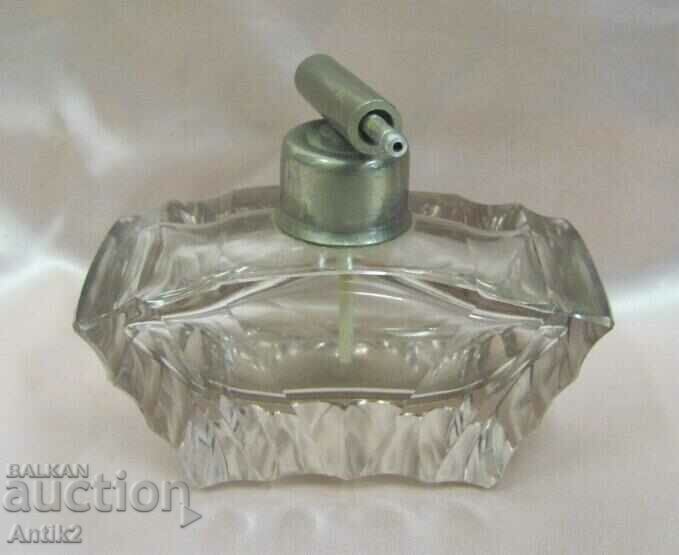 Sticla de parfum din cristal antic din anii 20