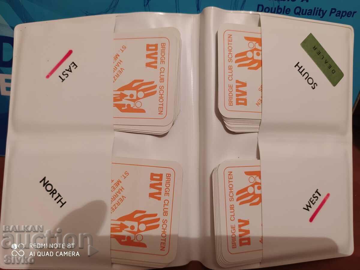 Карти от бричклуб A.V.V.V. номерирано по маси 19 с цена 1.99 лв. | € 1.02