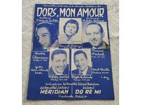 WALTZ "DORS, MON AMOUR" NOTES 1958
