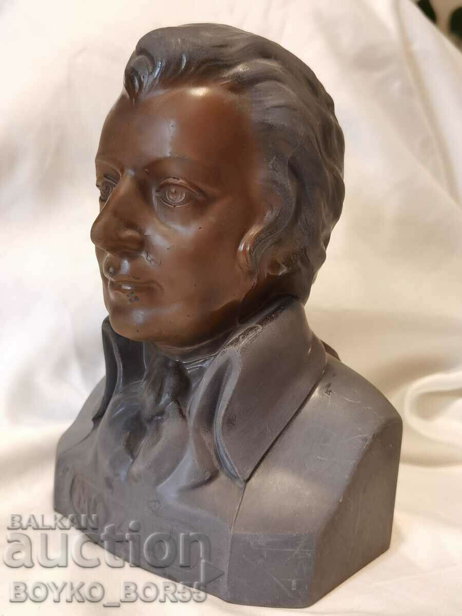 Unique German Antique Bust from the End of the 19th Century