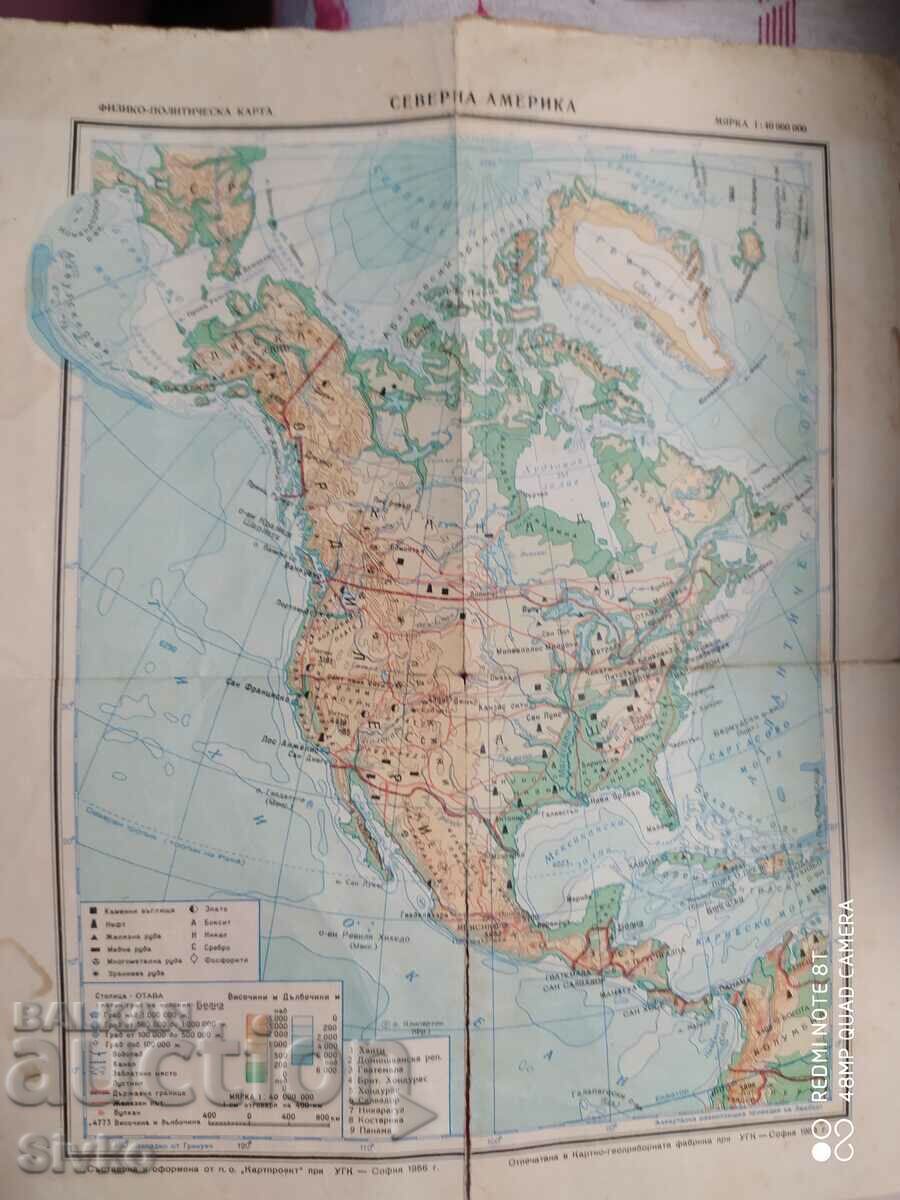 Map of North America - S with price 1.99 BGN | € 1.02 Map of North America - S with price 1.99 BGN | € 1.02