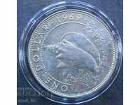 Bahamas 1 dolar 1969