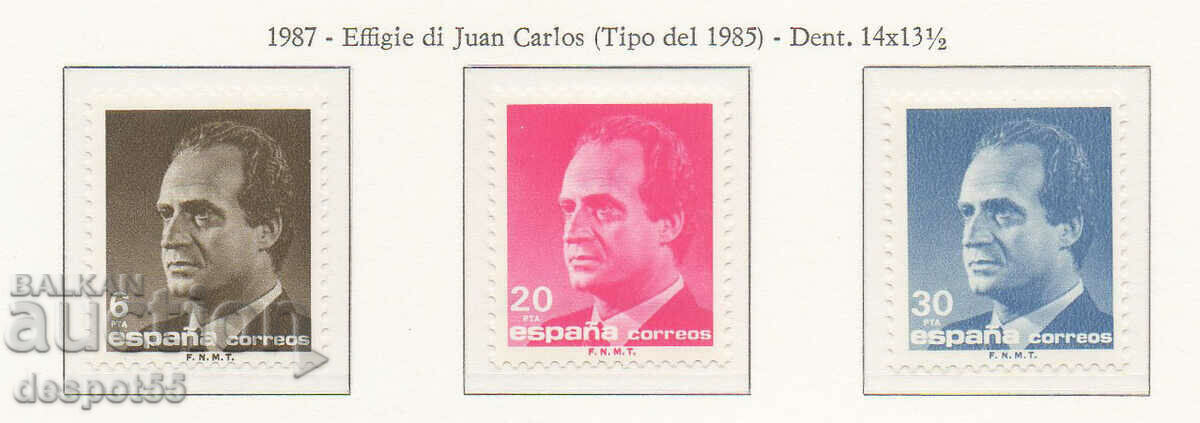 1987. Spania. Regele Juan Carlos I - Noi valori.