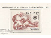 1987. Spania. Campania ONU pentru supraviețuirea copiilor.