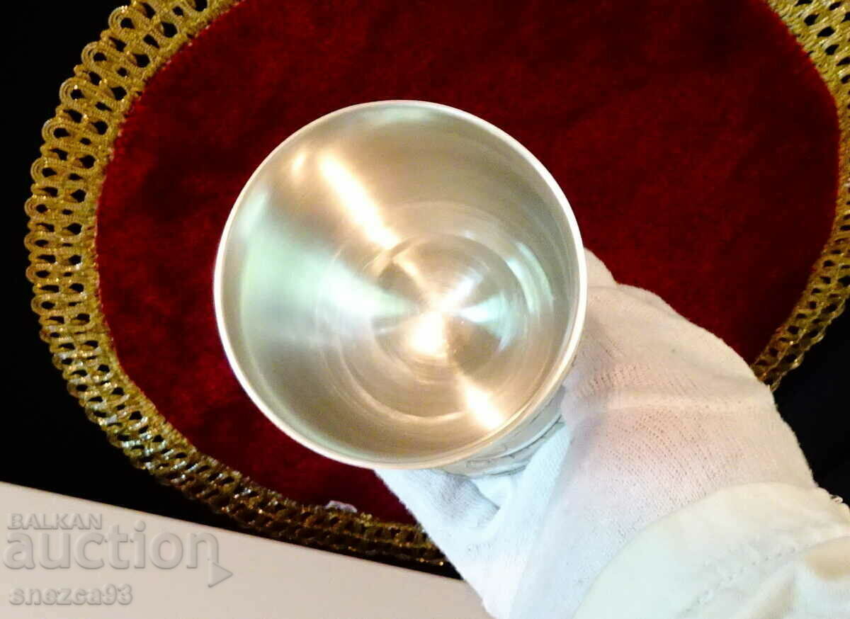 Калаен бокал за вино,битови селски картини. - 7 Калаен бокал за вино,битови селски картини. - 7