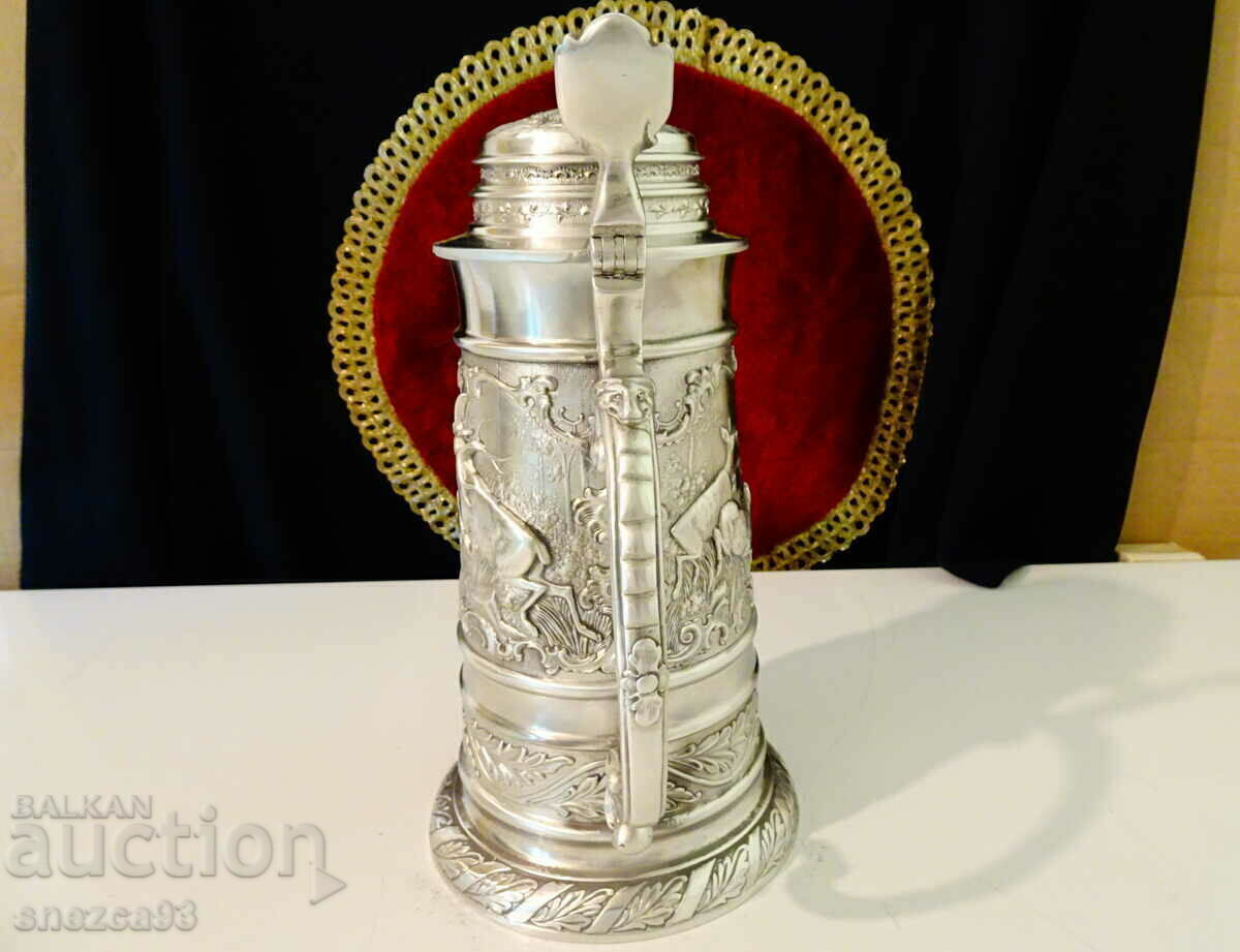 Τσιγκένια κούπα προς τιμή του κυνηγιού 1 κιλό. - 5