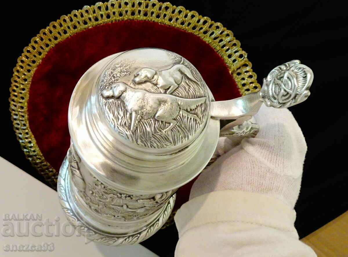 Τσιγκένια κούπα προς τιμή του κυνηγιού 1 κιλό. - 6