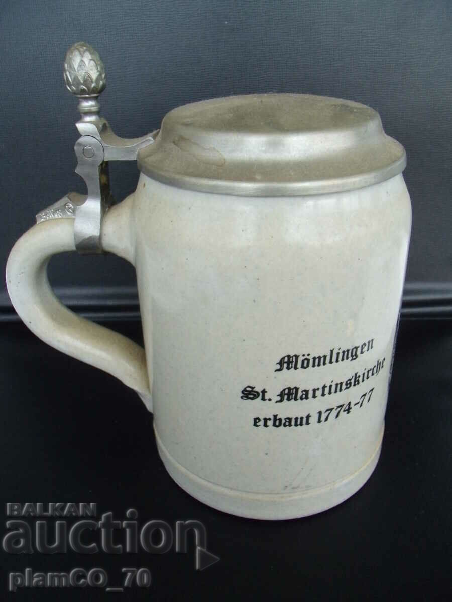 № * 6315 παλιά πορσελάνινη κούπα - με μεταλλικό καπάκι - 7 № * 6315 παλιά πορσελάνινη κούπα - με μεταλλικό καπάκι - 7