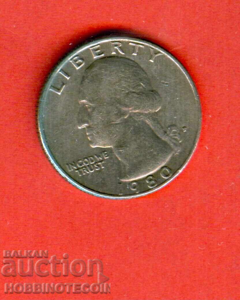 САЩ USA 25 цент емисия - issue 1980 - P САЩ USA 25 цент емисия - issue 1980 - P