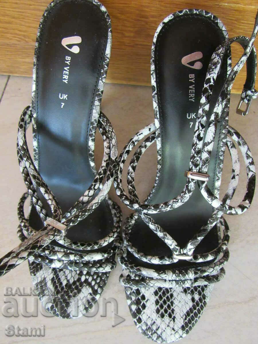 Luxury new sandals By very snake print number 40